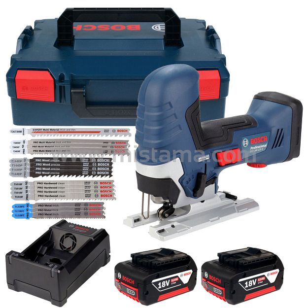 Wyrzynarka GST 18V-125 S BOSCH 2x5,0Ah L-BOXX + 15 brzeszczotów