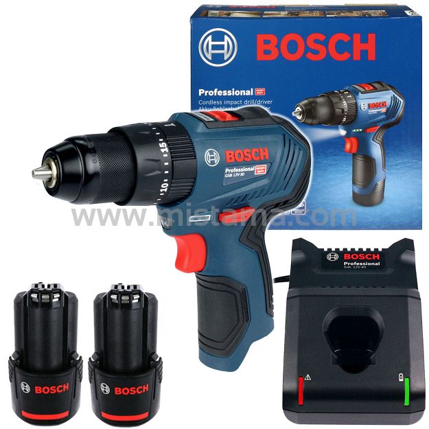 Wkrętarka udarowa GSB 12V-30 BOSCH 2x2,0Ah