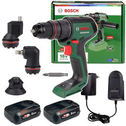 Wkrętarka ADVANCEDDRILL 18V-80 BOSCH BEZSZCZOTKOWA 2x2,5Ah + 4 uchwyty