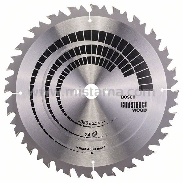 Tarcza pilarska 350/30mm Construct Wood BOSCH (24 zęby)