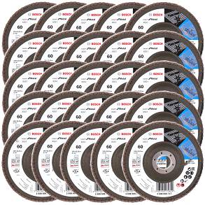 Zestaw 25 tarcz listkowych X551 do metalu 125mm GR.60 BOSCH (wypukła)