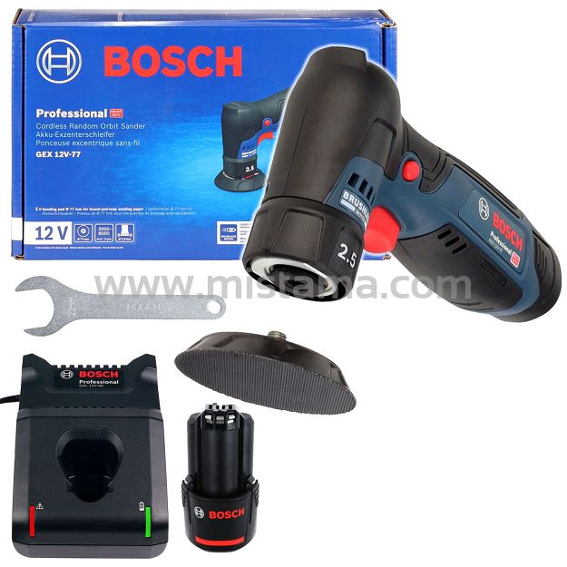 Szlifierka mimośrodowa GEX 12V-77 BOSCH 1x2,0Ah