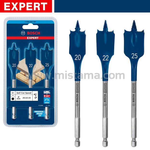 Zestaw 3 wierteł do drewna Self Cut Speed BOSCH EXPERT