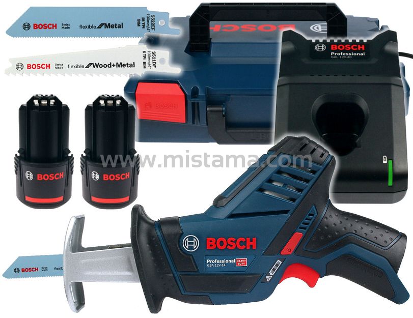 Piła szablasta GSA 12V-14 BOSCH 2x3,0Ah L-BOXX
