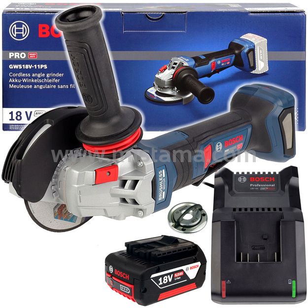 Szlifierka kątowa GWS 18V-11 PS BOSCH 1x5,0Ah z obrotową rękojeścią