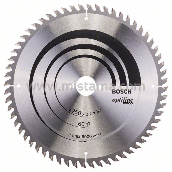Tarcza pilarska 250/30mm Optiline Wood BOSCH (60 zębów)