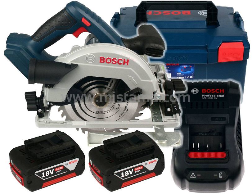 Pilarka tarczowa GKS 18V-57 G BOSCH 2x5,0Ah L-BOXX