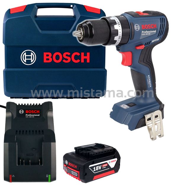 Wkrętarka z udarem 65Nm GSB 18V-65 BOSCH 1x4,0Ah + walizka