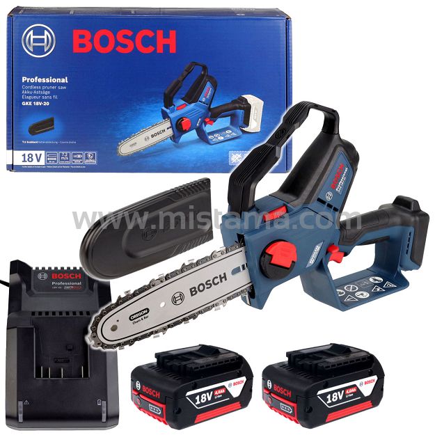 Akumulatorowa piła łańcuchowa do gałęzi GKE 18V-20 BOSCH 2x4,0Ah