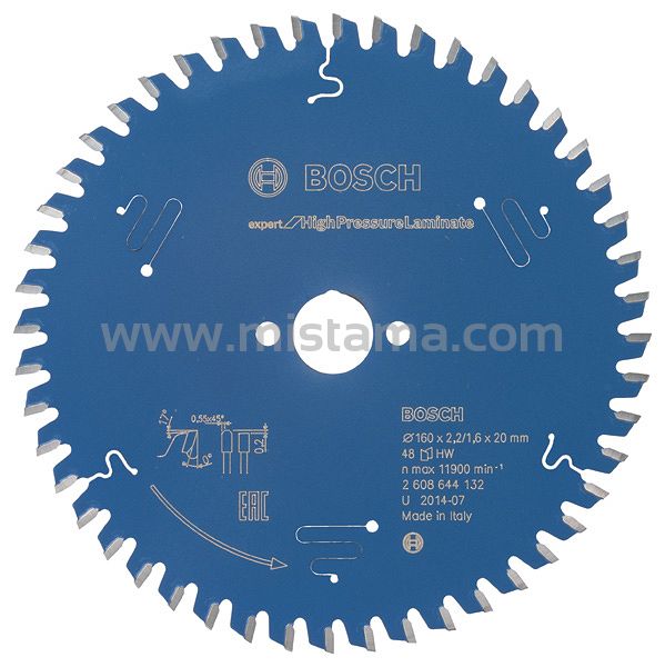Tarcza pilarska 160/20mm Expert for High Pressure Laminate BOSCH (48 zębów)