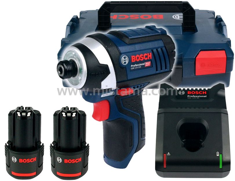 Zakrętarka udarowa GDR 12V-105 BOSCH 2x2,0Ah L-BOXX