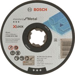 Tarcza korundowa 125/2,5mm BOSCH X-LOCK (płaska,do cięcia stali)