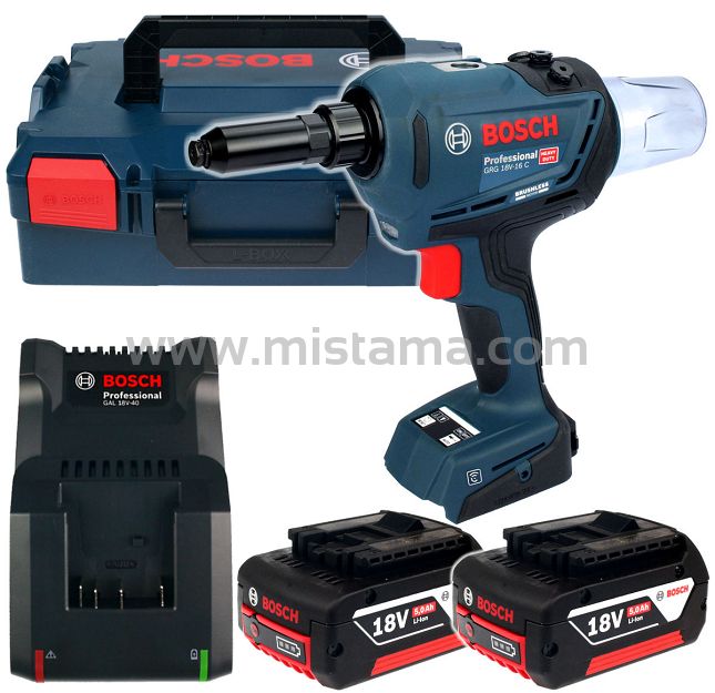 Nitownica akumulatorowa GRG 18V-16 C BOSCH L-BOXX 2x5,0Ah