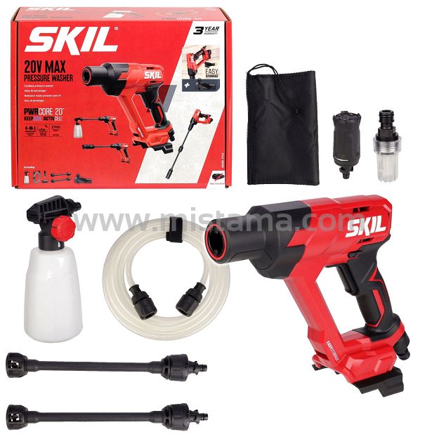 Akumulatorowa myjka ciśnieniowa 20V 0762 SKIL (korpus) + osprzęt