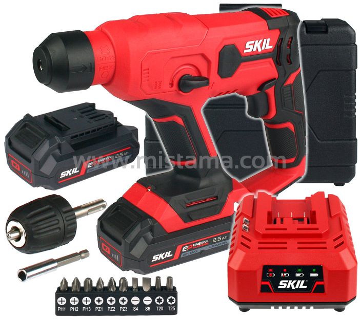 Młotowiertarka SDS-Plus 3810 SKIL 2x2,5Ah + walizka
