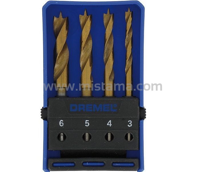 Zestaw 4 wierteł tytanowych do drewna 636 DREMEL 