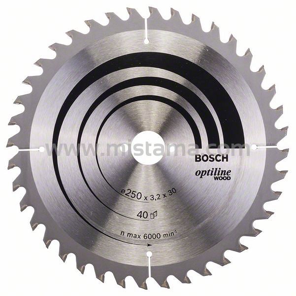 Tarcza pilarska 250/30mm Optiline Wood BOSCH (40 zębów)