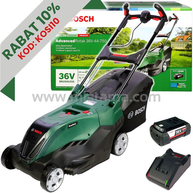 Kosiarka akumulatorowa 36V ADVANCEDROTAK 36V-44-750 BOSCH 1x6,0Ah