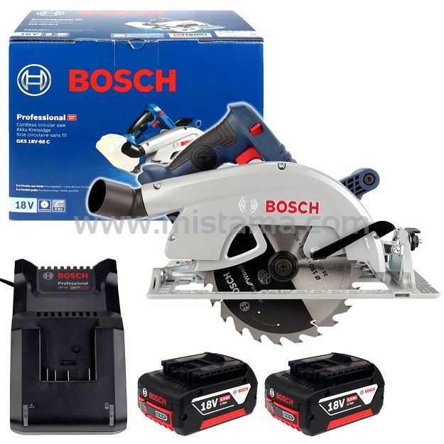 Pilarka tarczowa GKS 18V-68 C BOSCH BITURBO 2x5,0Ah