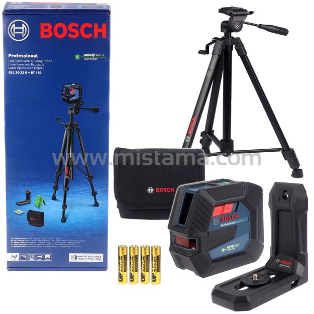 Laser krzyzowy GLL 20-22 G BOSCH + statyw BT 150