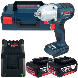 Klucz udarowy BEZSZCZOTKOWY GDS 18V-450 PC BOSCH 2x4,0Ah L-BOXX