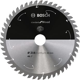 Tarcza pilarska 216/30mm Standard for Wood BOSCH (48 zębów) do pilarek aku