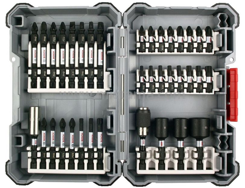 Zestaw 36 bitów i końcówek Impact Control BOSCH + przedłużka