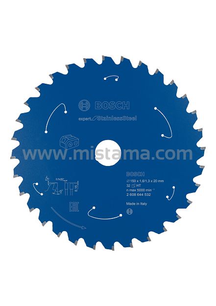 Tarcza pilarska 150/20mm Expert for Stainless Steel BOSCH (32 zęby) do pilarek aku