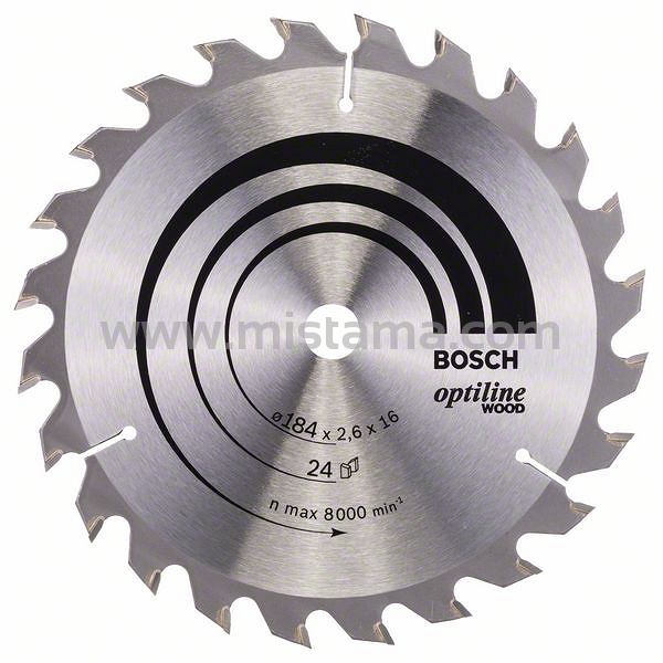 Tarcza pilarska 184/16mm Optiline Wood BOSCH (24 zęby)