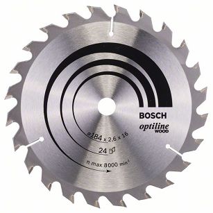 Tarcza pilarska 184/16mm Optiline Wood BOSCH (24 zęby)