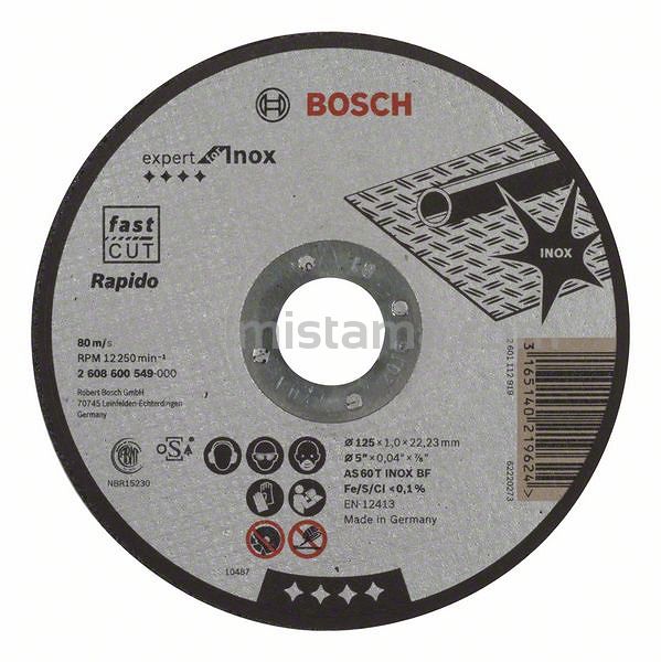 Tarcza korundowa 125/1,0mm BOSCH (Expert for INOX)