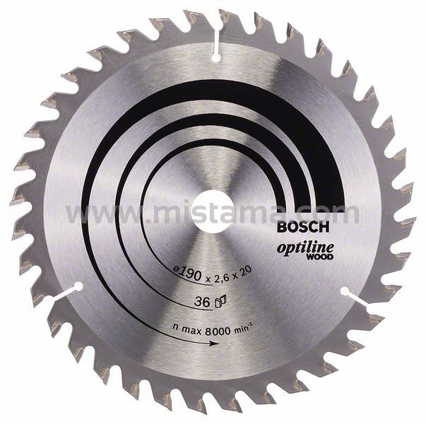 Tarcza pilarska 190/20mm Optiline Wood BOSCH (36 zębów)