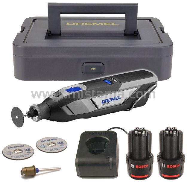Szlifierka wysokoobrotowa 12V DREMEL 8240 + 2x2,0Ah +  walizka
