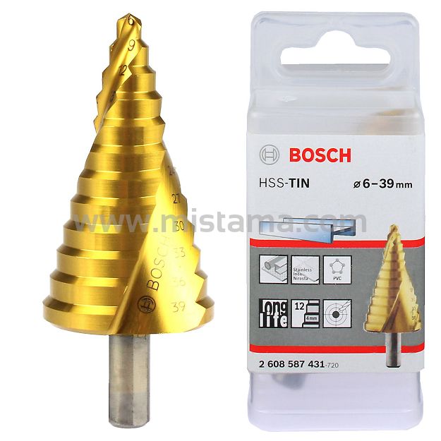 Wiertło stopniowe 6-39 mm HSS-TiN BOSCH
