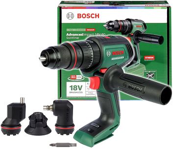 Wkrętarka z udarem 18V ADVANCEDIMPACT 18V-80 BOSCH BEZSZCZOTKOWA (korpus) + 4 uchwyty