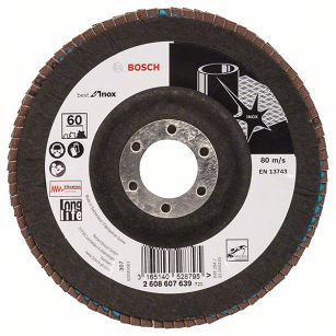 Tarcza listkowa X581 do stali nierdzewnej 125mm GR.60 BOSCH (wypukła)