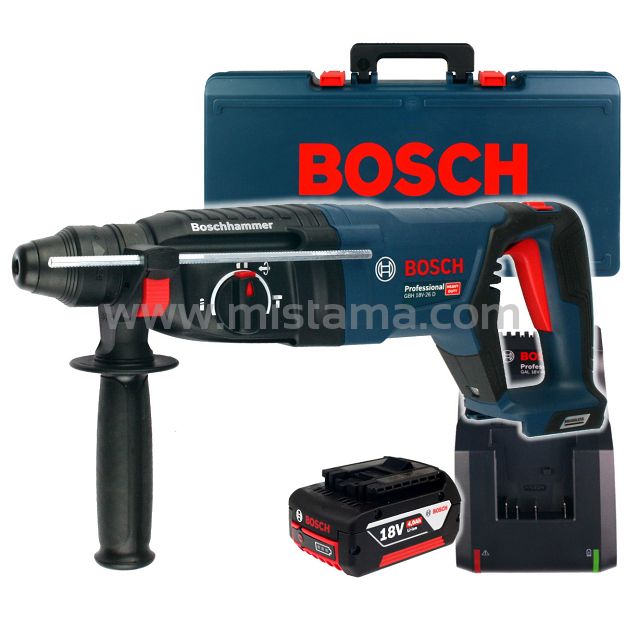Akumulatorowy młot 18V 2,5J GBH 18V-26D BOSCH 1x4,0Ah + walizka