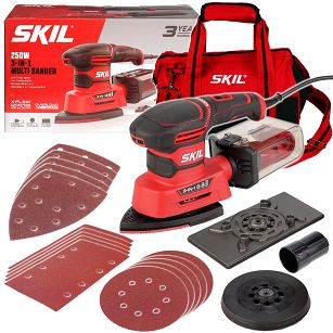 Szlifierka oscylacyjna 250W 7280 SKIL + 3 talerze + 15 papierów ściernych