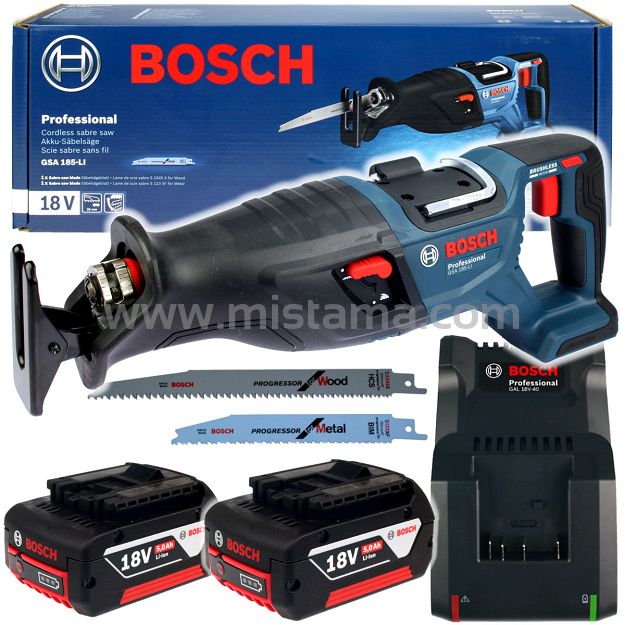 Piła szablasta 18V GSA 185-LI BOSCH 2x5,0Ah