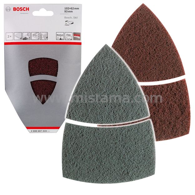 Zestaw 2 włóknin czyszczących polerujących 100x62/93 mm BOSCH