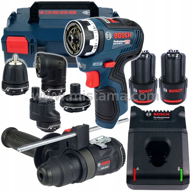 Wkrętarka GSR 12V-35 FC 5w1 BOSCH 2x3,0Ah L-BOXX - 5 uchwytów
