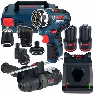 Wkrętarka GSR 12V-35 FC 5w1 BOSCH 2x3,0Ah L-BOXX - 5 uchwytów