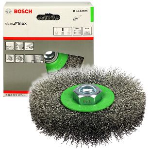 Szczotka druciana tarczowa 115mm BOSCH (gwint M14)