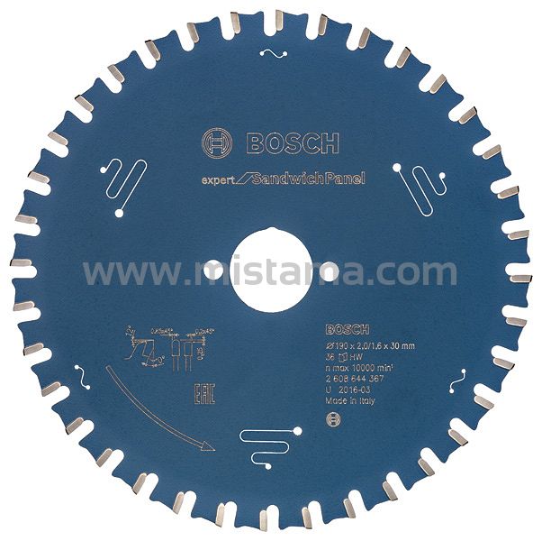 Tarcza pilarska 190/30mm Expert for Sandwich Panel BOSCH (36 zębów)