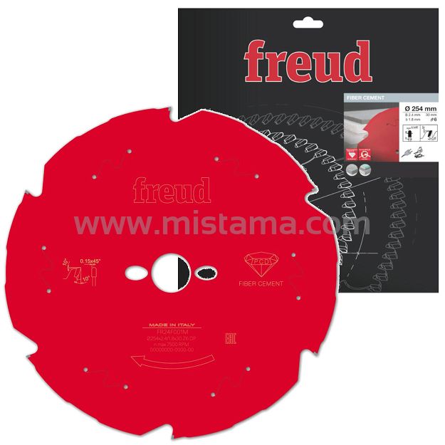 Tarcza pilarska 254/30 mm 6 zębów FR24F001M FREUD do cementu, płyt g-k