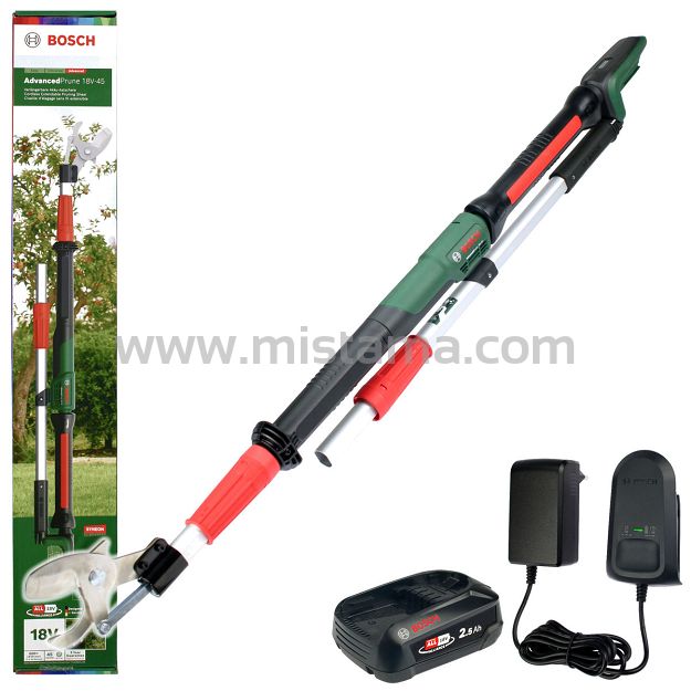 Sekator teleskopowy do gałęzi i krzewów ADVANCEDPRUNE 18V-45 BOSCH 1x2,5Ah