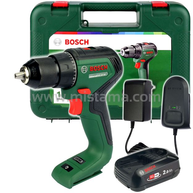 Wkrętarka 60Nm UniversalDrill 18V-60 BOSCH 1x2,0Ah + walizka