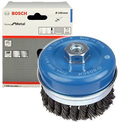 Szczotka druciana garnkowa 100mm BOSCH (gwint M14)