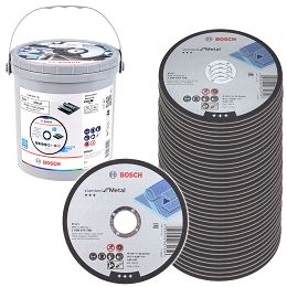 Zestaw 100 tarcz korundowych 125/1,0mm BOSCH (do cięcia metalu i stali)