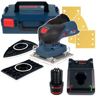 Szlifierka oscylacyjna GSS 12V-13 BOSCH L-BOXX 1x2,0Ah + 3 talerze
